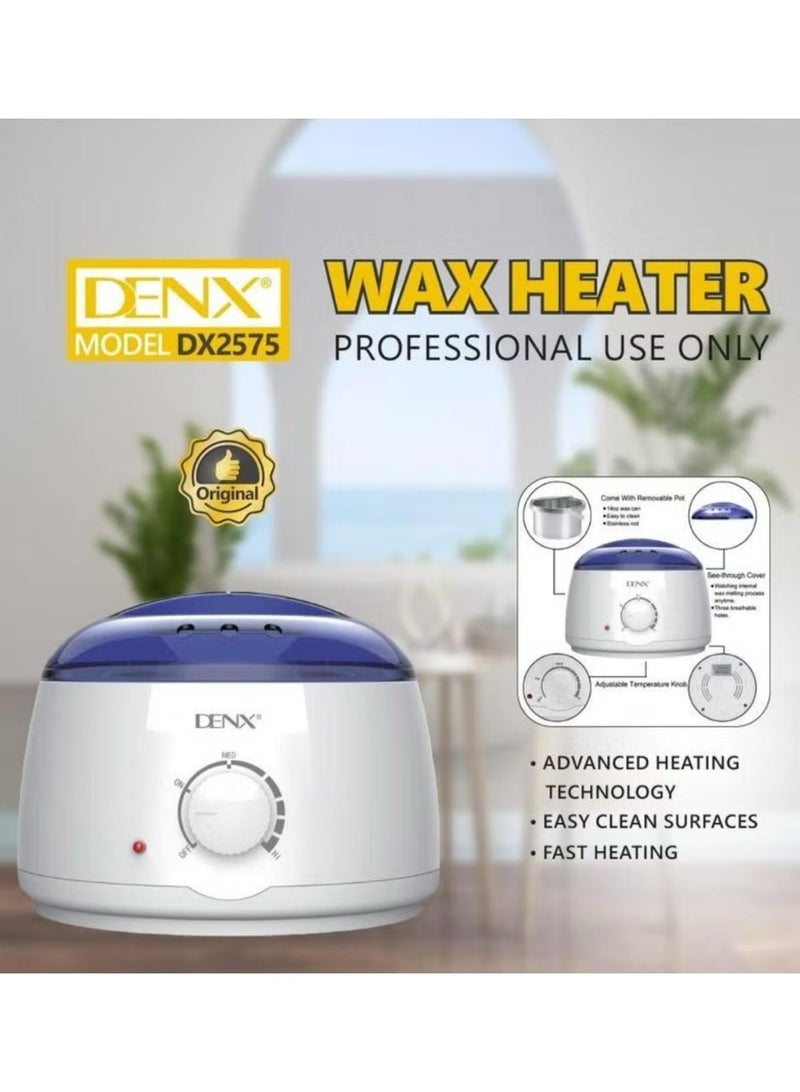 دينكس جهاز إزالة الشعر بالشمع بسعة 500 مل, جهاز تسخين الشمع بنفسجي/أبيض ,سخان الشمع لإزالة الشعر من دنكس 100 واط 500 مل DX2575 - Image 2