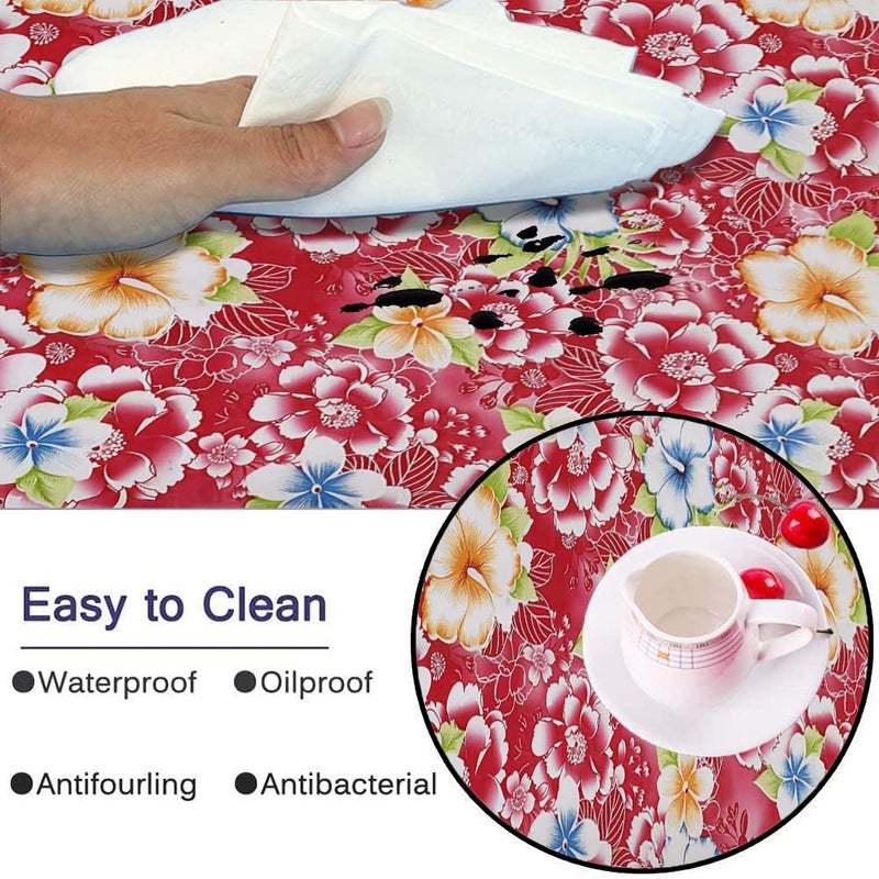 Kuber Industries Multiuses Floral Print Shelf Liners for Kitchen Shelves cupboards Wardrobe Drawer 5 Mtr Pink - Image 4