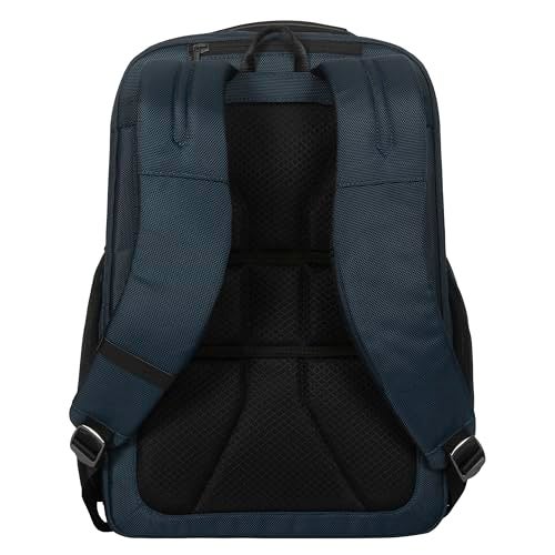 Targus HeritageLuxe Backpack 15-16” – Blue Laptop Bag with SafeSling Protection, RFID Pocket, USB-C Charging, Tracker Slot, Eco Fabric, Leather Accents - TBB65602GL - Image 2