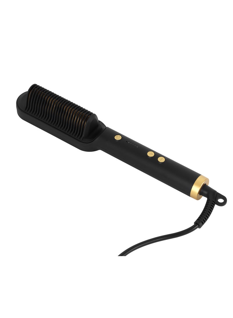 KRYPTON 40W Hair Straightener Brush-KNHBS6582 , with PTC Heating, 5 Temperature Settings, 360 Swivel Cord, Ceramic Heating Plates - Image 1