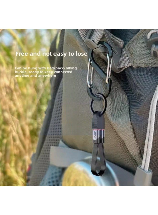 Typec Data Line Double-headed Thunder 3 Full-function USB4 Short-line Applicable IPhone15 Charging Line Storage Hook-Color:suit | F150Pro Short-term Storage Buckle - Image 5