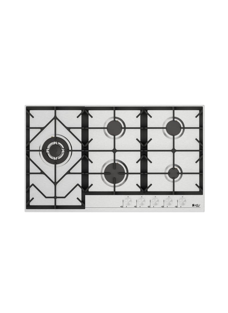 Purity Purity Built In Gas Hob, 5 Burners, 90 cm, Stainless Steel - HPT908S  - Image 1