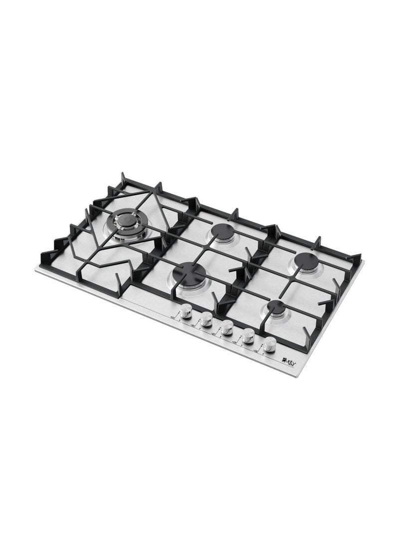 Purity Purity Built In Gas Hob, 5 Burners, 90 cm, Stainless Steel - HPT908S  - Image 2