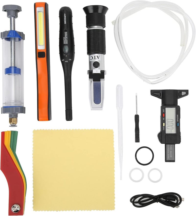 klarako Auto Maintenance Kit ABS + Aluminium Alloy 6in1 Multi?Function with Digital Display Pattern Ruler Oil Quality Comparator - Image 1