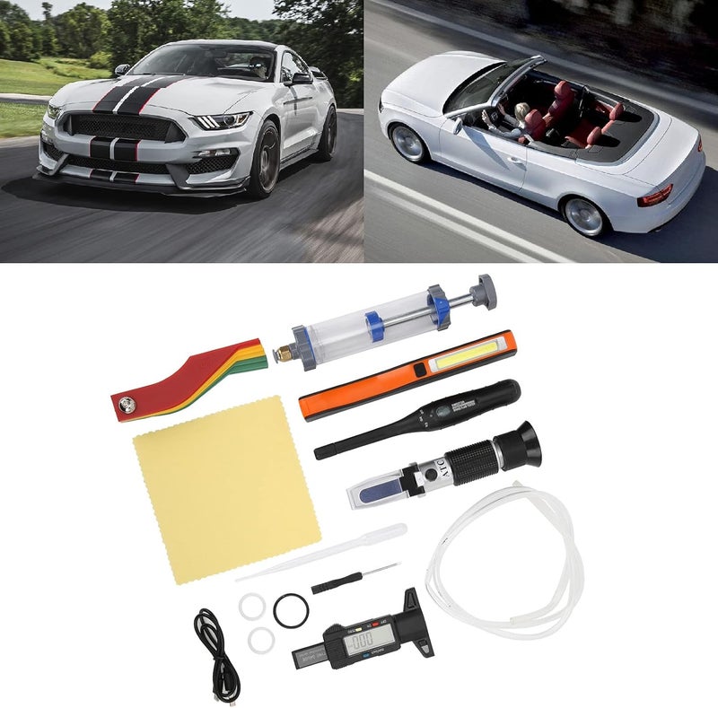 klarako Auto Maintenance Kit ABS + Aluminium Alloy 6in1 Multi?Function with Digital Display Pattern Ruler Oil Quality Comparator - Image 2