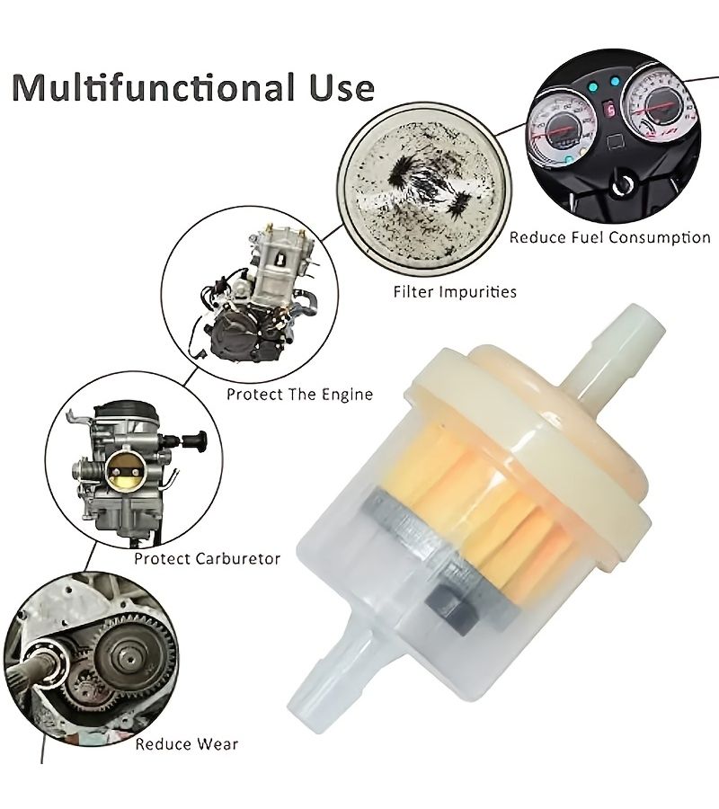 15pcs Universal Inline Fuel Filters With Magnets For Motorcycle ATV Quad Go Kart 3/16 Inch - Image 4