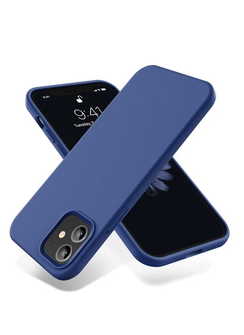 Liquid Silicone Case Designed for iPhone 12 Case and iPhone 12 Pro Case 6.1 inch, Full Body Protective Covered Soft Gel Rubber Slim Shockproof Cover Case with Microfiber