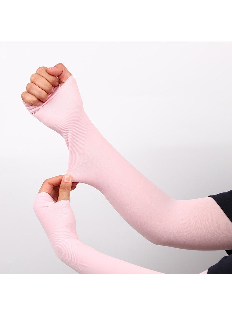 Goolsky Ice Silk Arm Sleeves Summer Unisex Cooling UV Protection Long Sleeves for Cycling Outdoor Sports  - Image 1