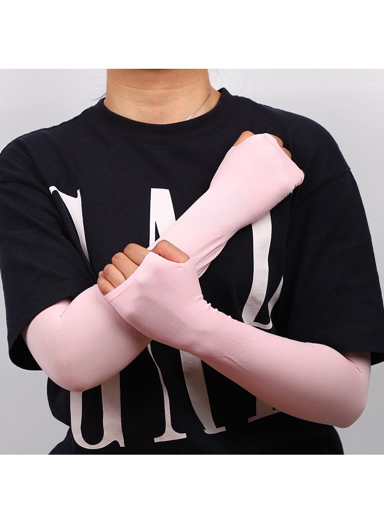 Goolsky Ice Silk Arm Sleeves Summer Unisex Cooling UV Protection Long Sleeves for Cycling Outdoor Sports  - Image 3