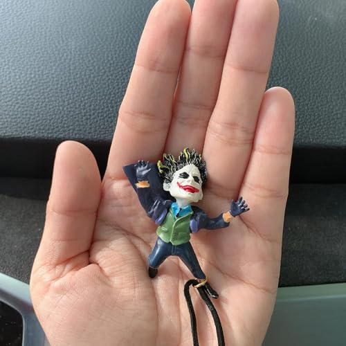 YOURKARTS.COM Comic Villain Hanging Joker Upside-Down Hanging Car Ornament – Unique Dashboard Toy | Quirky Interior Car Decoration Idea for Fans | car Accessories 2025 - Image 4