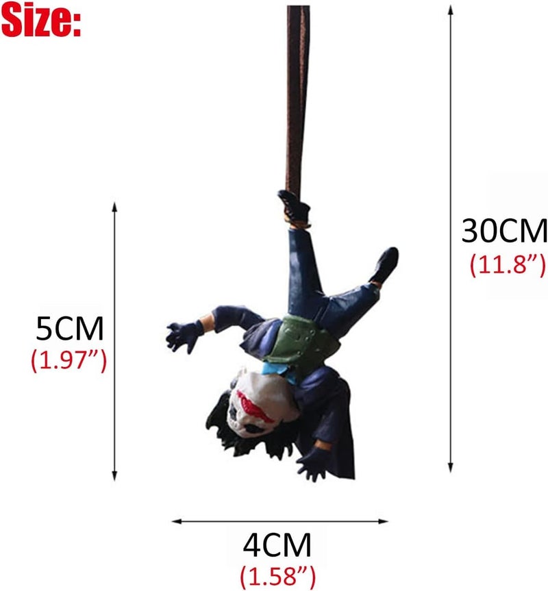 YOURKARTS.COM Comic Villain Hanging Joker Upside-Down Hanging Car Ornament – Unique Dashboard Toy | Quirky Interior Car Decoration Idea for Fans | car Accessories 2025 - Image 3