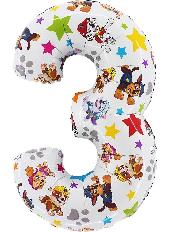 Toyland® 26 Inch Paw Patrol Number Foil Balloon - Kids Party Balloons - Number 1-6 Available (NUMBER 3)