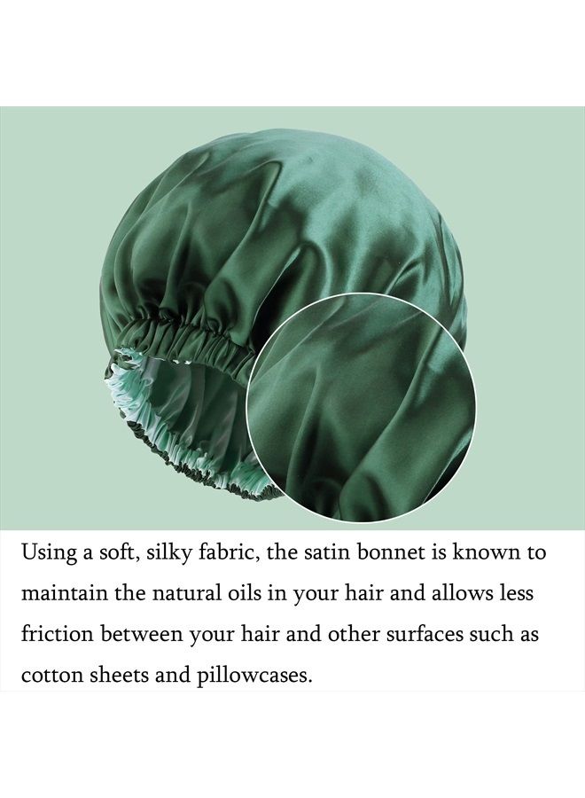 Edoneery Satin Bonnet Silk Bonnet Hair Bonnet for Sleeping Satin Bonnet for Hair Bonnets for Women Silk Bonnet for Natural Hair - Image 5