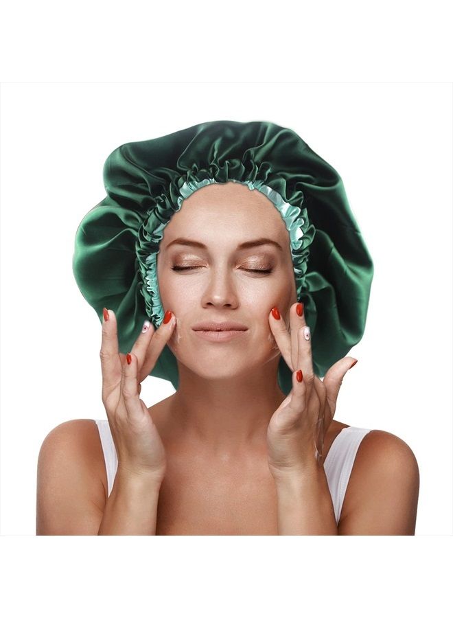 Edoneery Satin Bonnet Silk Bonnet Hair Bonnet for Sleeping Satin Bonnet for Hair Bonnets for Women Silk Bonnet for Natural Hair - Image 2