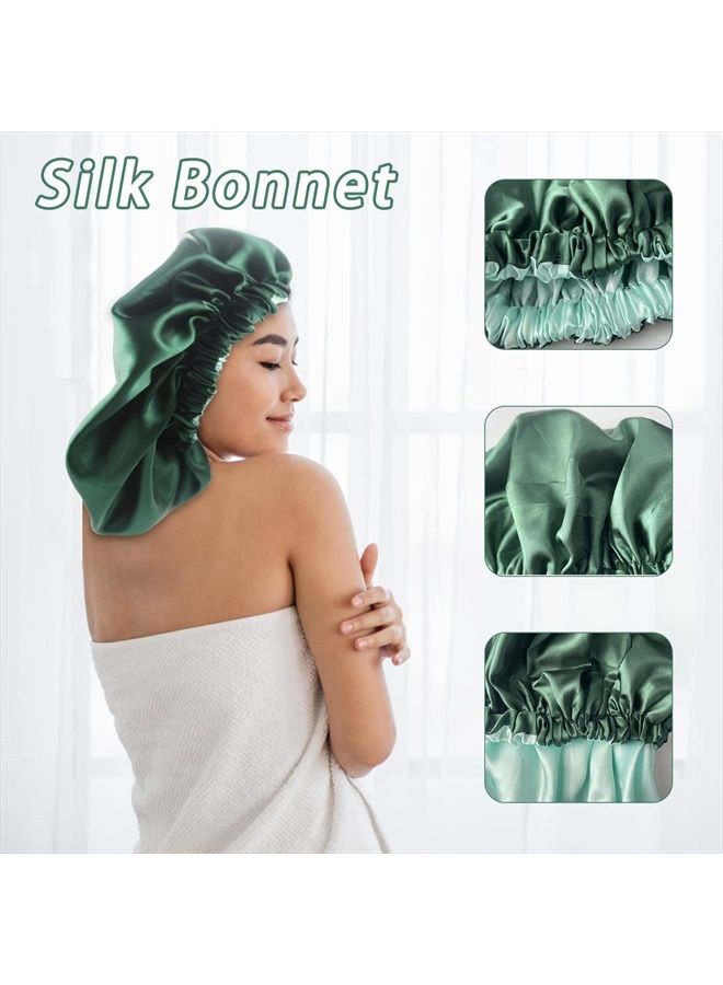 Edoneery Satin Bonnet Silk Bonnet Hair Bonnet for Sleeping Satin Bonnet for Hair Bonnets for Women Silk Bonnet for Natural Hair - Image 3
