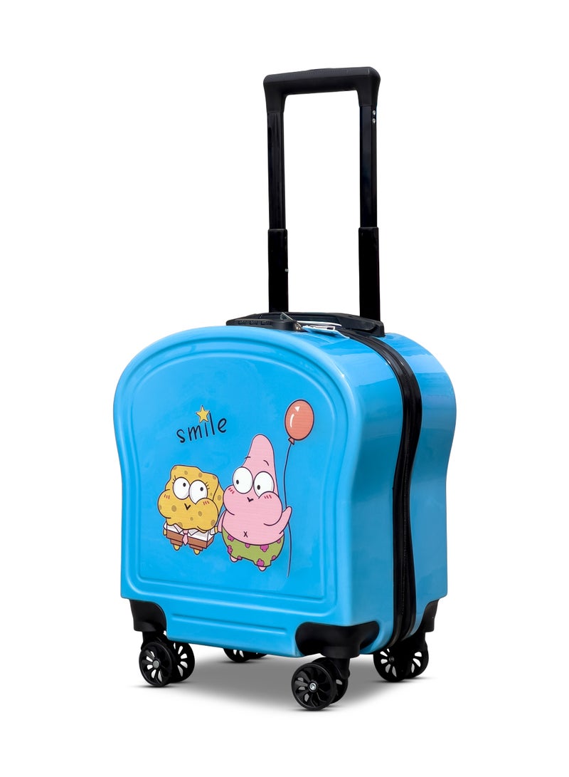 ZAAPPY Kids Cute Printed ABS Lightweight 17 Inch (7kg) Cabin Size Luggage, 8 Wheels, Combination Lock Suitcase - Image 1
