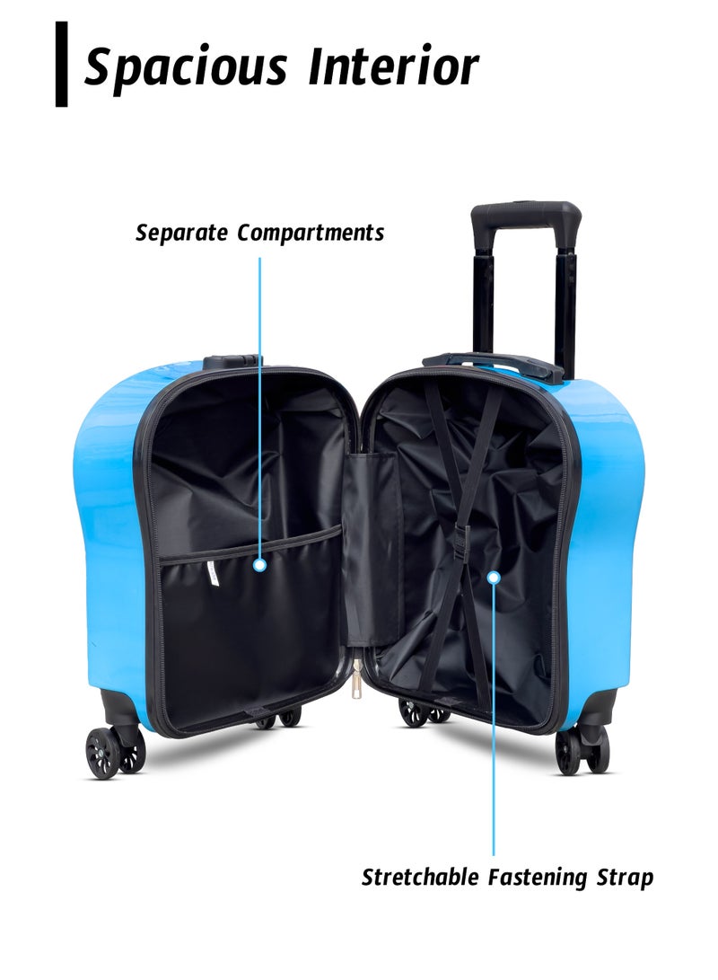 ZAAPPY Kids Cute Printed ABS Lightweight 17 Inch (7kg) Cabin Size Luggage, 8 Wheels, Combination Lock Suitcase - Image 3