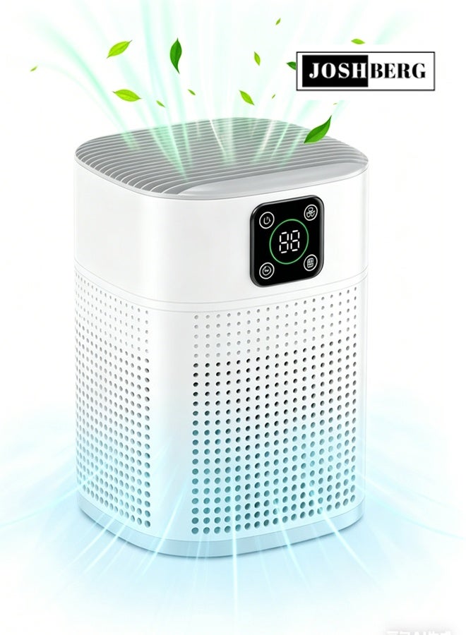Joshberg Air Purifiers for Bedroom,H13 HEPA Air Purifier for Home Large Room, Air purifiers with 360Air Intake, 3 Fan Speeds, 3-Stage Filtration for Pet Dander Dust Pollen - Image 1