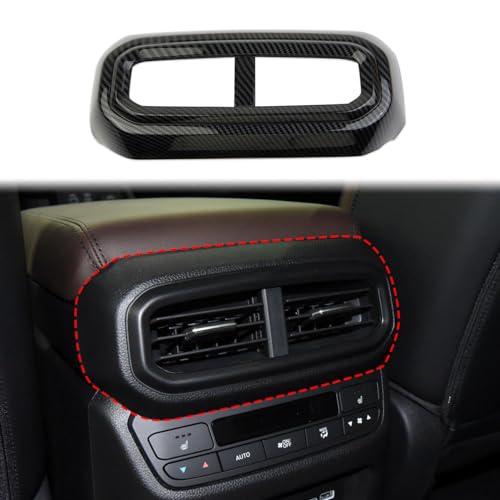 crosselec Carbon Fiber Rear Armrest Box AC Air Conditioner Outlet Vent Trim for 20232026 Honda Pilot - Image 1
