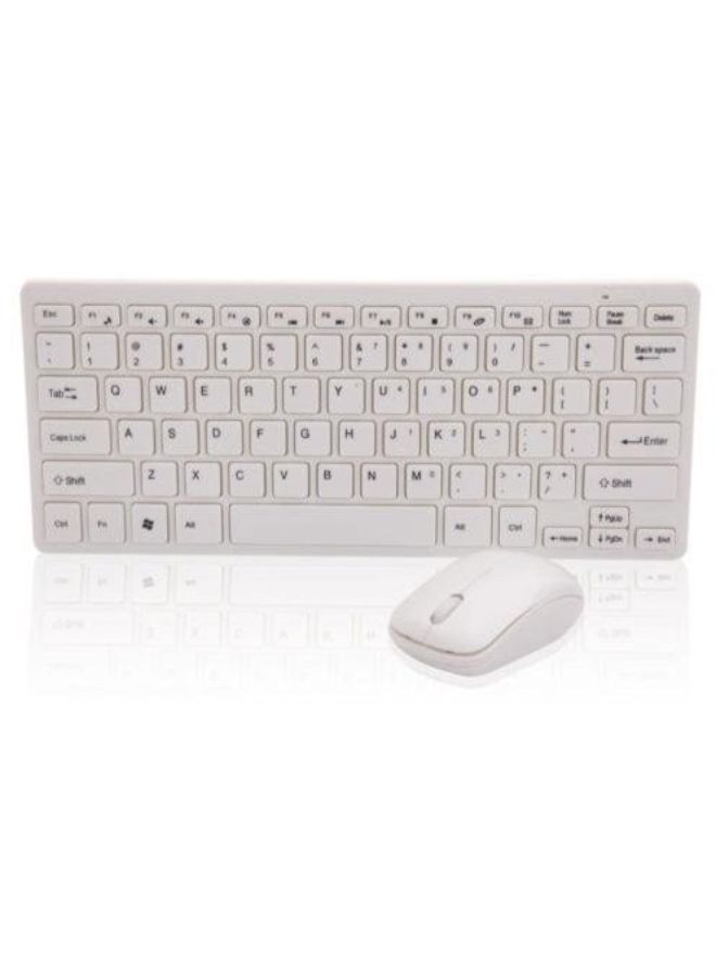 NIBEMINENT Mini 2.4G Dpi Wireless Keyboard And Optical Mouse For Desktop Pc White  - Image 5