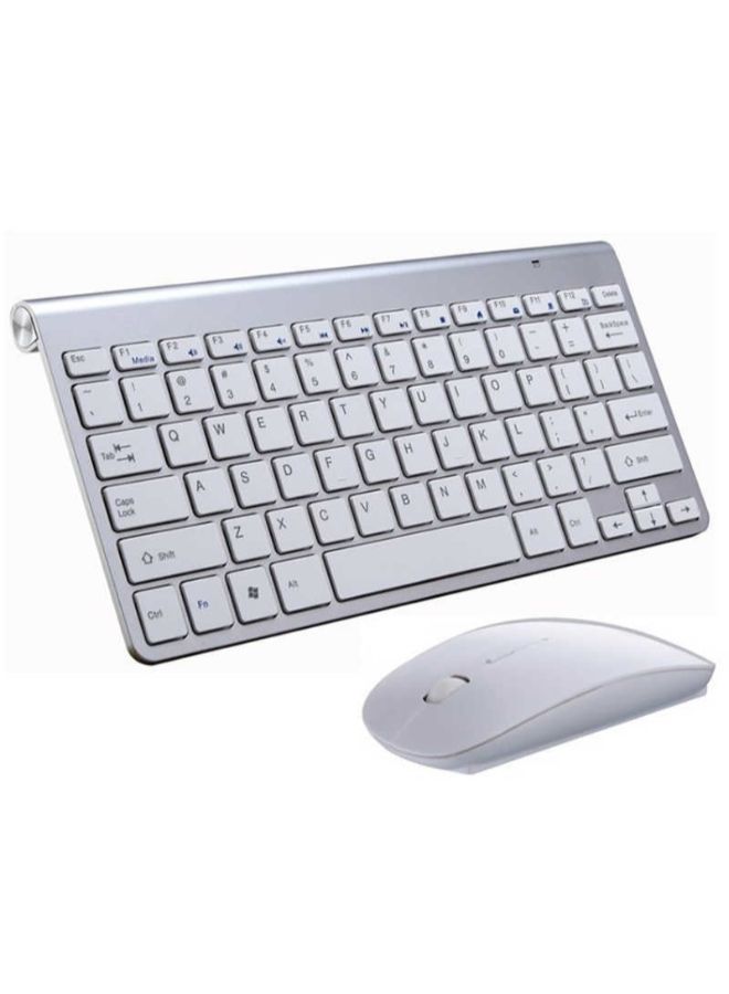 NIBEMINENT Mini 2.4G Dpi Wireless Keyboard And Optical Mouse For Desktop Pc White  - Image 2