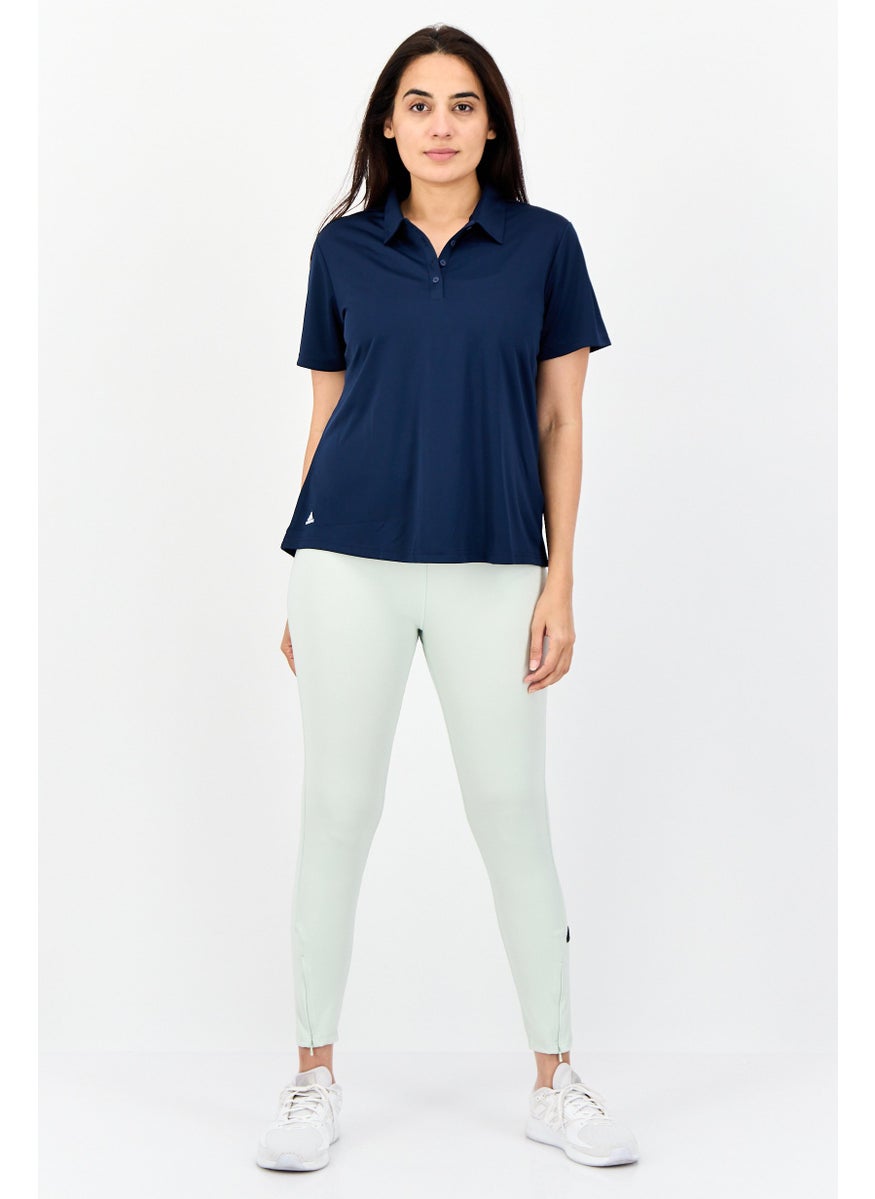 Adidas - Women Sportswear Fit Shorts Sleeves Golf Polo Shirt, Navy - Image 1