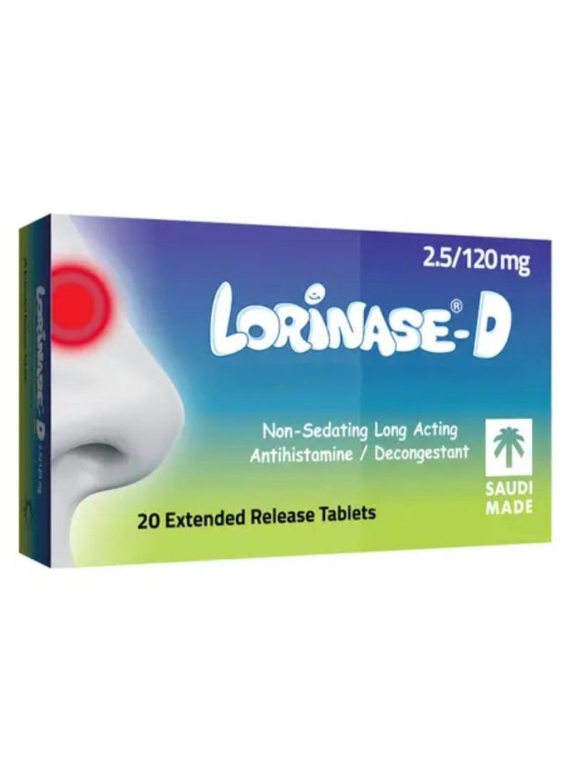 Lorinase-D 2.5/120 Mg Tab 20S - Image 1