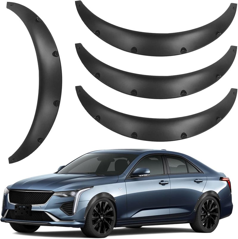 Plobeda 4PCS Universal Fender Flares Wide Body Kit - 780mm Polyurethane Black - Image 1