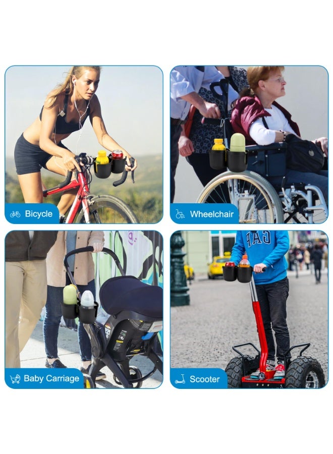 2-in-1 Universal Cup and Phone Holder for Strollers, Bikes, Wheelchairs, Walkers, Scooters - Image 5