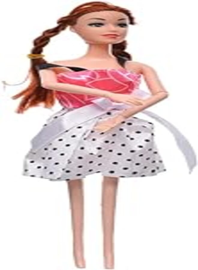 Girl Welfare 176A2 Set Of 2 Model Dolls Different Sizes With Spare Colourful Dresses - Multi Color