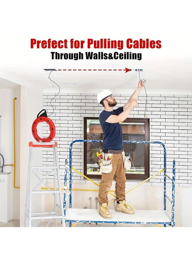 1 مجموعة ساحبة كابلات 30 متر شريط أسماك مجرى أسلاك خيط للمعدات الكهربائية تركيب الأسلاك - Image 5