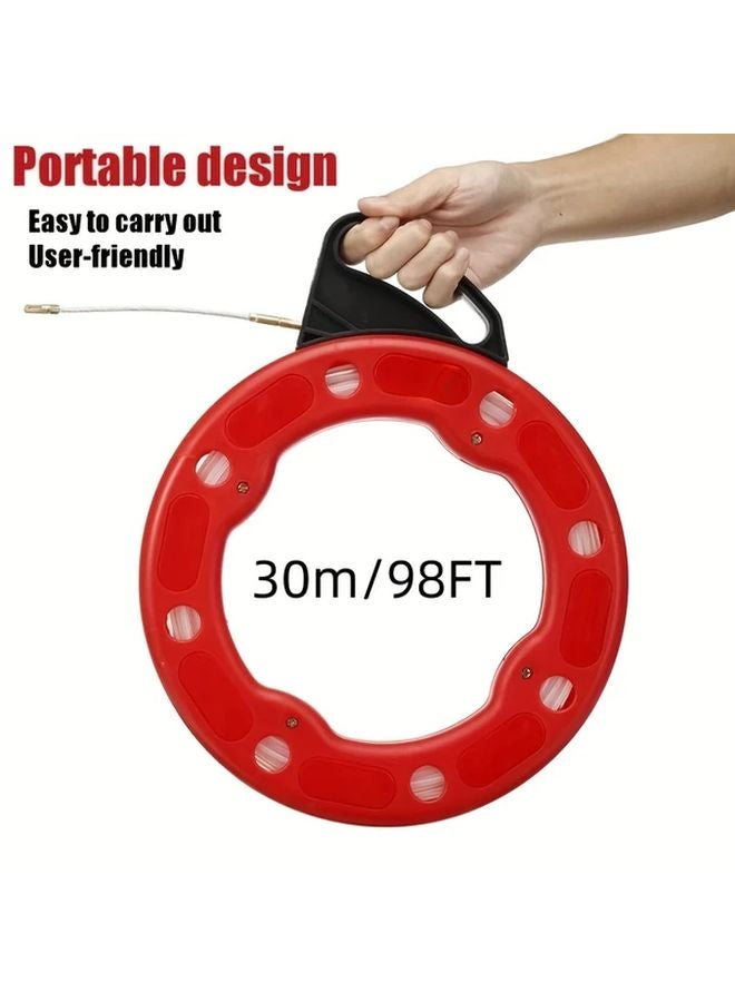 1 مجموعة ساحبة كابلات 30 متر شريط أسماك مجرى أسلاك خيط للمعدات الكهربائية تركيب الأسلاك - Image 3