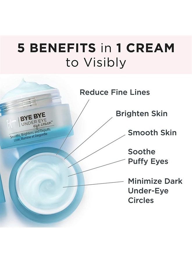 IT COSMETICS - Bye Bye Under Eye Eye Cream - Hydrating, Quick-Absorbing Formula - Smooths The Look Of Fine Lines & Wrinkles, Visibly Brightens Dark Circles - With Hyaluronic Acid - 0.5 Fl Oz - Image 1