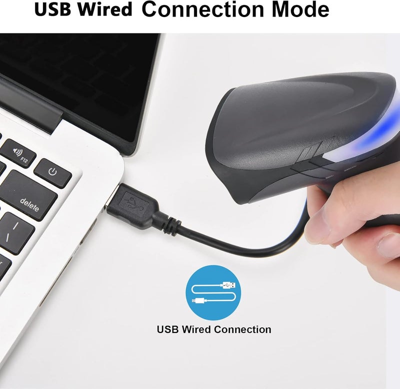 JRHC 1D 2D Wired Barcode Scanner QR Barcode Scanner Handheld Barcode Reader QR Data Matrix PDF417 - Image 5