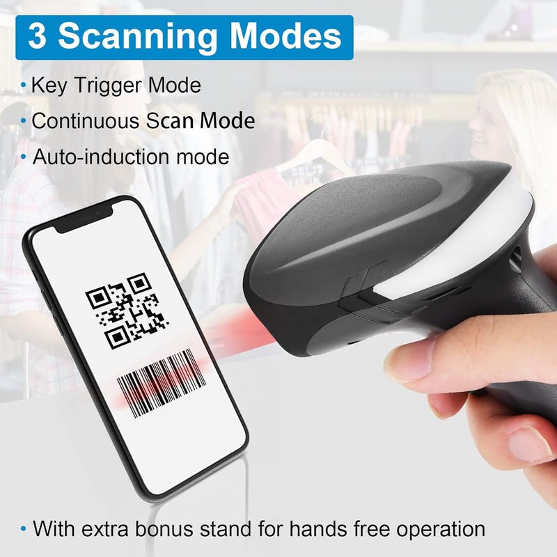 JRHC 1D 2D Wired Barcode Scanner QR Barcode Scanner Handheld Barcode Reader QR Data Matrix PDF417 - Image 3