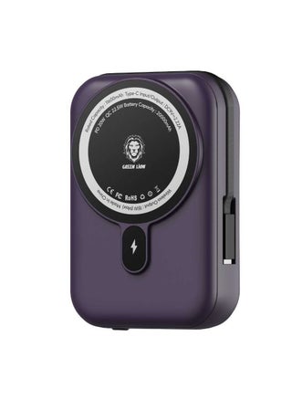 20000mAh Monaco Magsafe Power Bank 22.5W PD+QC / Magnetic Attraction / LCD Display /Compatible with MagSafe for iPhone 14/13/12 Series / Integrated Lightning Cable - Purple - pzsku/Z73E1D4A4D13B53A6B33FZ/45/_/1706172261/300690d4-d3f8-46c0-87cf-4596adb3193e