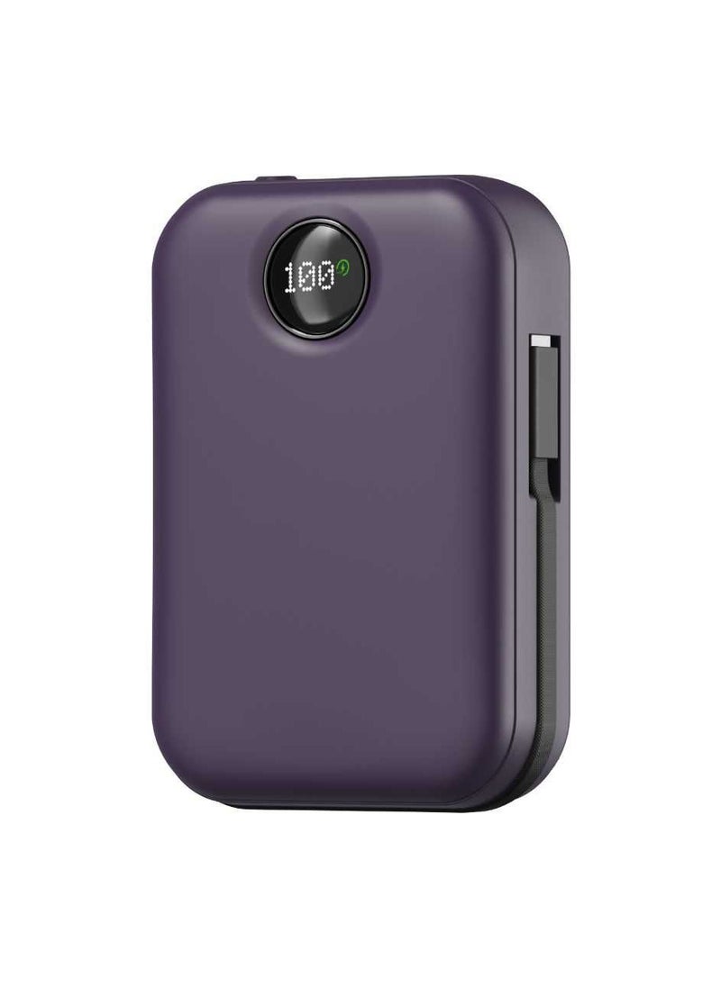 20000mAh Monaco Magsafe Power Bank 22.5W PD+QC / Magnetic Attraction / LCD Display /Compatible with MagSafe for iPhone 14/13/12 Series / Integrated Lightning Cable - Purple