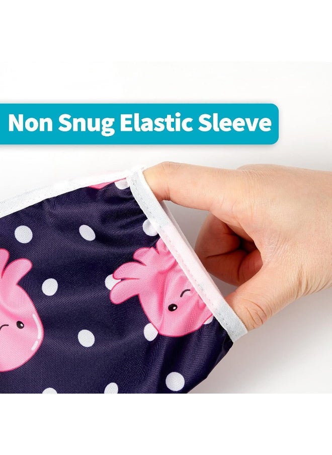 Baby Noah Baby Noah 3 Pcs Waterproof Bibs | Long Sleeves Weaning Smock Bib with Food Catcher Pocket for Toddler Eating | Led Weaning | Full Cover Wearable Sleeved Bibs Shirt Bib Set | 6-24 Months  - Image 5