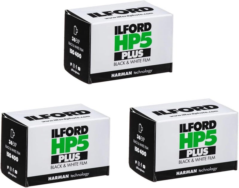Ilford HP5 Plus Black and White Print Film, 35mm, ISO 400, 36 Exposures - Pack of 3 - Image 1