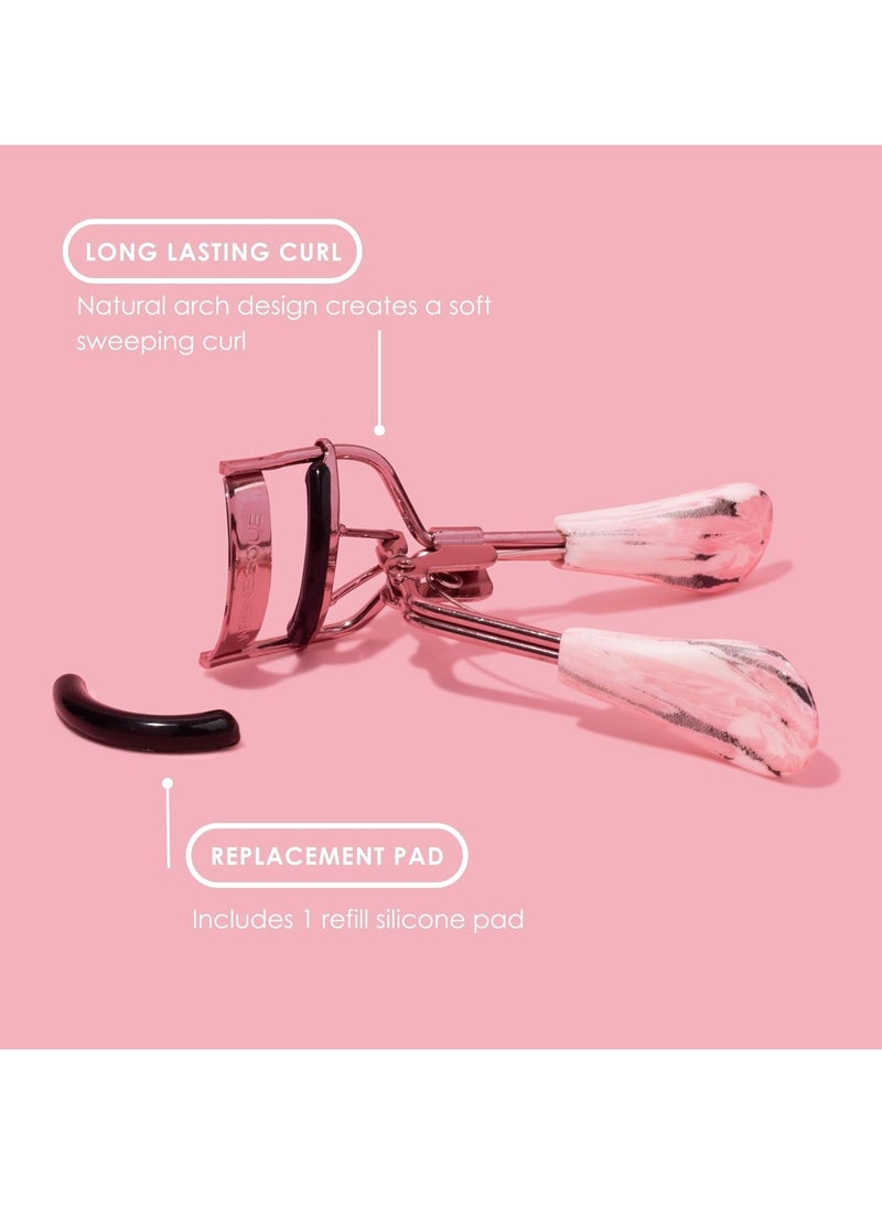 Japonesque - JAPONESQUE Comfort Grip Lash Curler for Natural & False Lashes, Round Shaped Eyes, Includes 1 Refill Pad, Holds Curl up to 8 Hours - Image 1