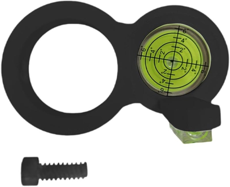 Black Round Spirit Level Bubble Level Tool For Furniture Electric Drill Accessory - Image 2