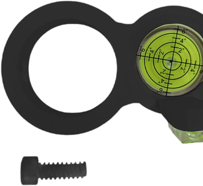 Black Round Spirit Level Bubble Level Tool For Furniture Electric Drill Accessory - Image 3