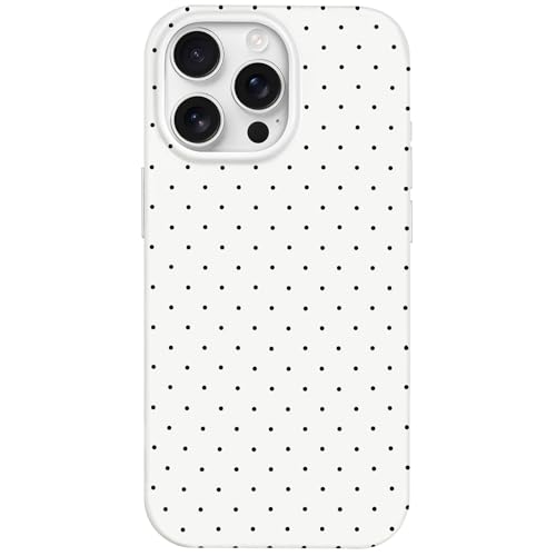 Hython for iPhone 13 Pro Case Cute Polka Dot Aesthetic Design Simple Cover 6.1", Thin Slim Anti-Scratch Soft TPU Bumper Shockproof Rubber Protective Phone Cases for Women Girls Girly Boys, White - Image 1