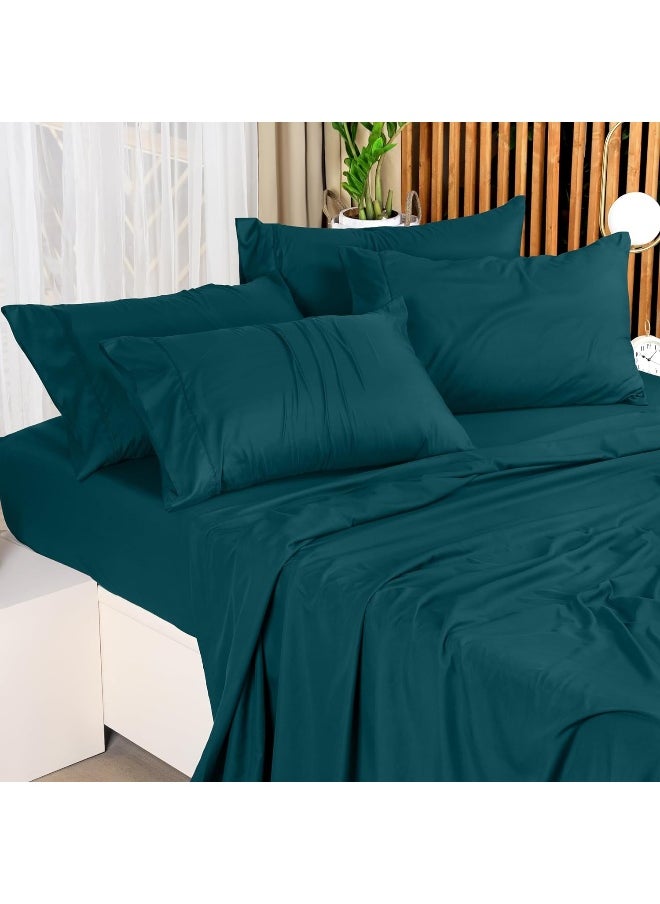 Utopia Bedding King Bed Sheets Set - 4 Piece Bedding - Brushed Microfiber - Shrinkage and Fade Resistant - Easy Care (King, Teal)  - Image 3
