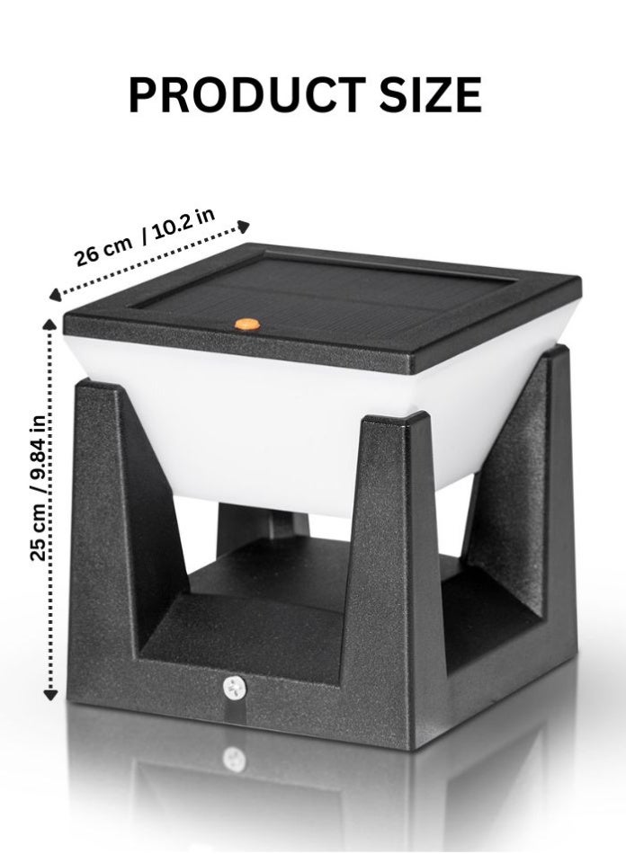 مودي مصباح عمود يعمل بالطاقة الشمسية خارجي مقاوم للماء - 3 أوضاع ألوان (دافئ/محايد/أبيض بارد)، من الغسق إلى الفجر، مستشعر حركة، مصباح ليد لاسلكي يعمل بالطاقة الشمسية للحديقة، السياج، المرآب، الشرفة، الفناء، في الهواء الطلق (كبير جدًا - قطعة واحدة) - Image 3