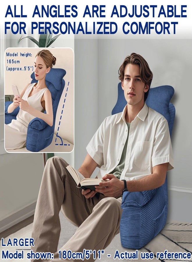 YDCEULARDOH Reading Pillow for Bed,arm Pillows for Adults,Bed Pillow for Sitting up,Reading & Bed Rest Pillows,tv Pillow,Gaming Pillow,Back Pillow for Couch or Floor - Image 3