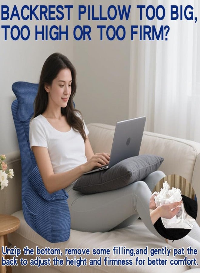YDCEULARDOH Reading Pillow for Bed,arm Pillows for Adults,Bed Pillow for Sitting up,Reading & Bed Rest Pillows,tv Pillow,Gaming Pillow,Back Pillow for Couch or Floor - Image 5