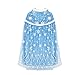 XEPST Princess Hooded Cape Blue Snowflake Cape for Princess Fancy Dress Halloween Christmas Costume - Image 4