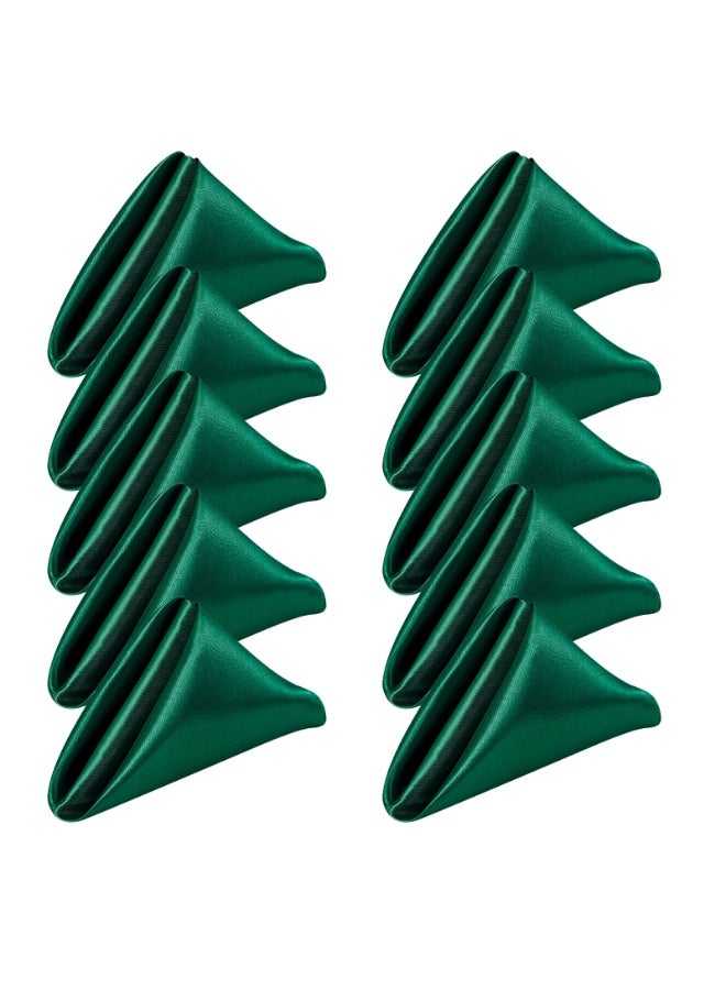 10 Pcs  Foldable Satin Napkins, Soft Washable Dinner Napkins for Parties, Weddings, and Dinners - Image 2