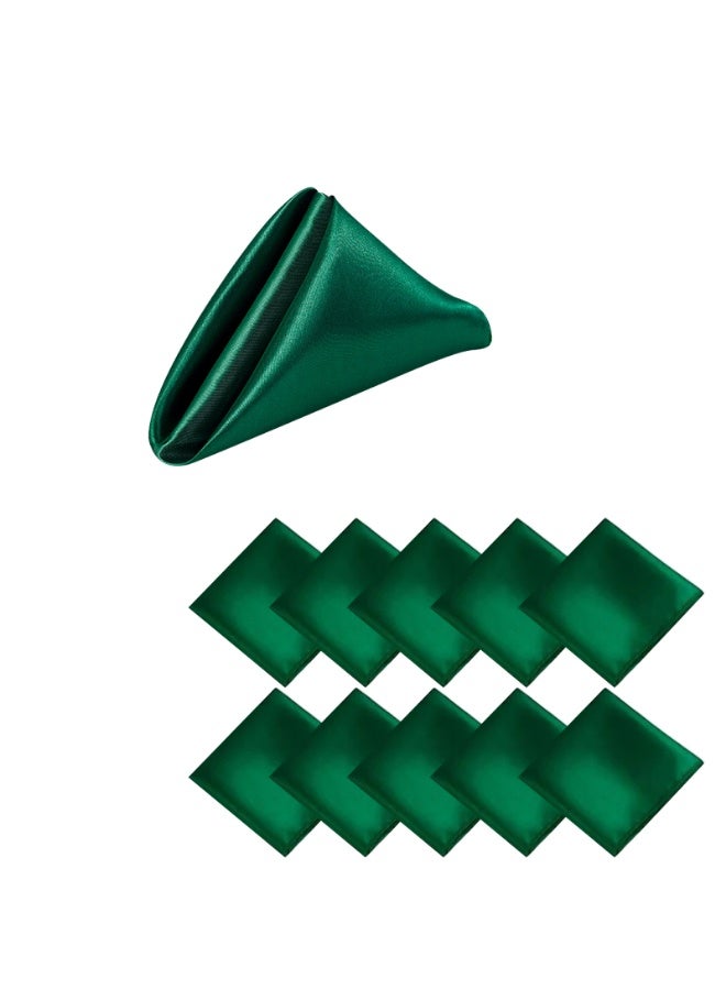 10 Pcs  Foldable Satin Napkins, Soft Washable Dinner Napkins for Parties, Weddings, and Dinners - Image 1